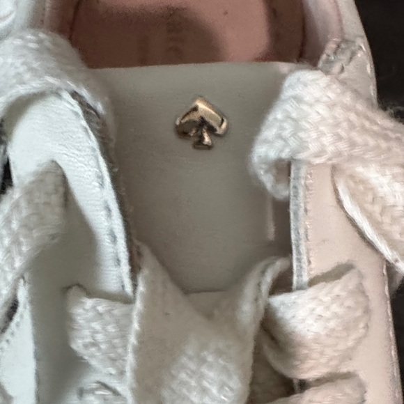 Kate Spade White Leather Upper with black polka dot spade - Picture 10 of 12